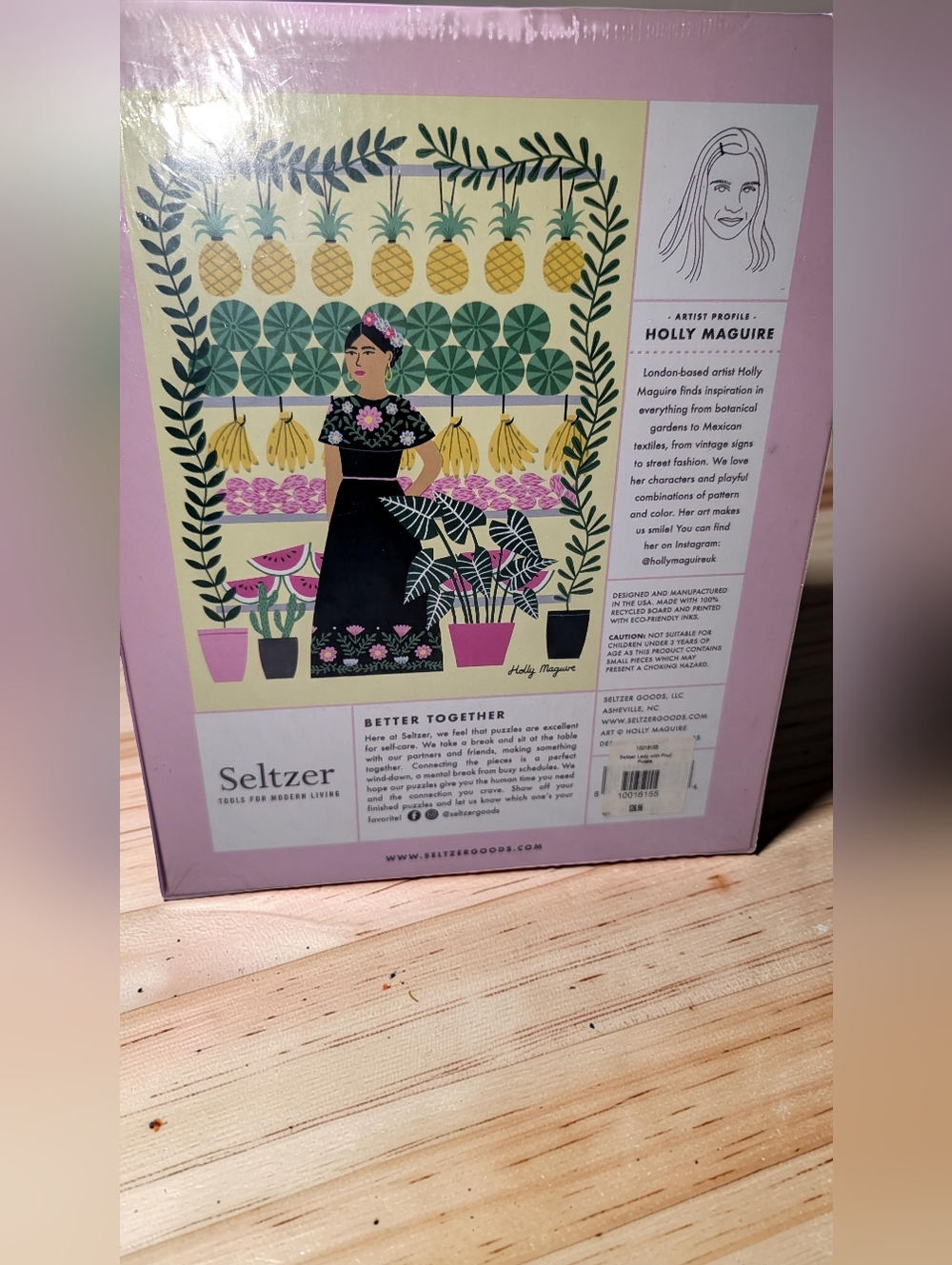 Seltzer 500 pc Puzzle NEW Frida Kahlo Inspo | Holly Maguire | Mother’s Day Gift - Picture 2 of 6